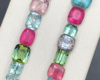 11.54ct Natural Mixed Color Loose Tourmaline Gemstone | Unheated Gemstones For Jewelry Designers.