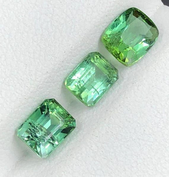 Bluish Green Tourmaline Lot 3.44ct | Natural Loose Gemstones | Afghanistan Origin | Jewelry Making & Healing