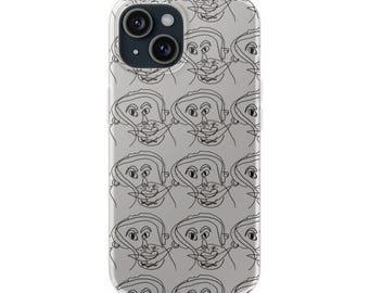 Abstract Man in Black & White iPhone Case