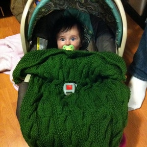 Bardan Car-Seat & Stroller Blanket for Baby and Toddler, PDF knitting pattern