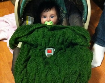 Bardan Car-Seat & Stroller Blanket for Baby and Toddler, PDF knitting pattern in English only