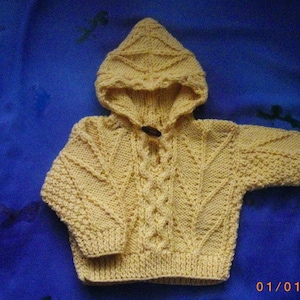 Enda hooded pullover - PDF knitting pattern for baby and toddler