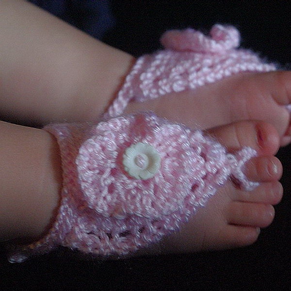 Knitting Pattern for Barefoot Sandals for Baby or Toddler