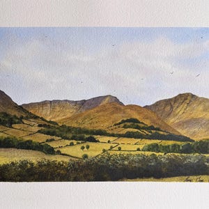 Original hand painted watercolour of Pen Y fan, located in the Brecon Beacons