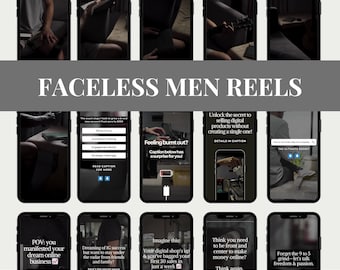 350 videos de hombres estéticos sin rostro con 75 subtítulos, PLR, derechos de reventa, listos para usar, creador de contenido