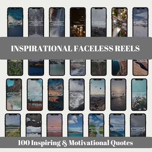 100+ Inspirational Reels: Faceless Instagram & TikTok Video Bundle (PLR)