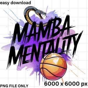 Mamba Mentality: A Watercolor Tribute to Excellence PNG KOBE BRYANT png