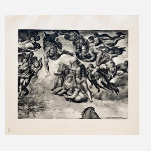 Michelangelo: Last Judgment – Original Copperplate Engraving from