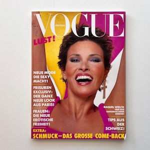 1985 | VOGUE German | Vintage Fashion Magazine | Raquel Welch Cover