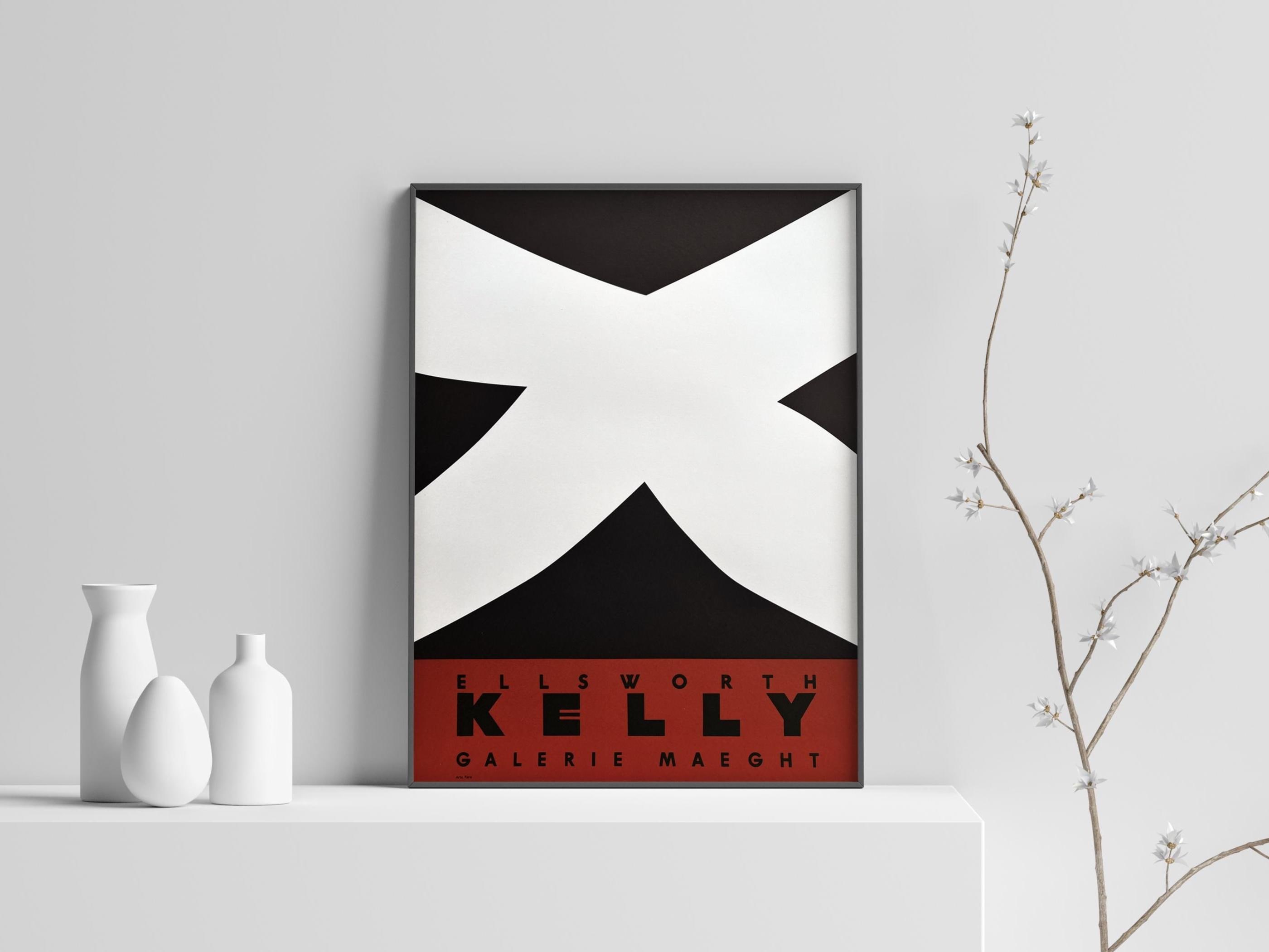 1958 Ellsworth Kelly – Noir Et Rouge – Galerie Maeght Paris