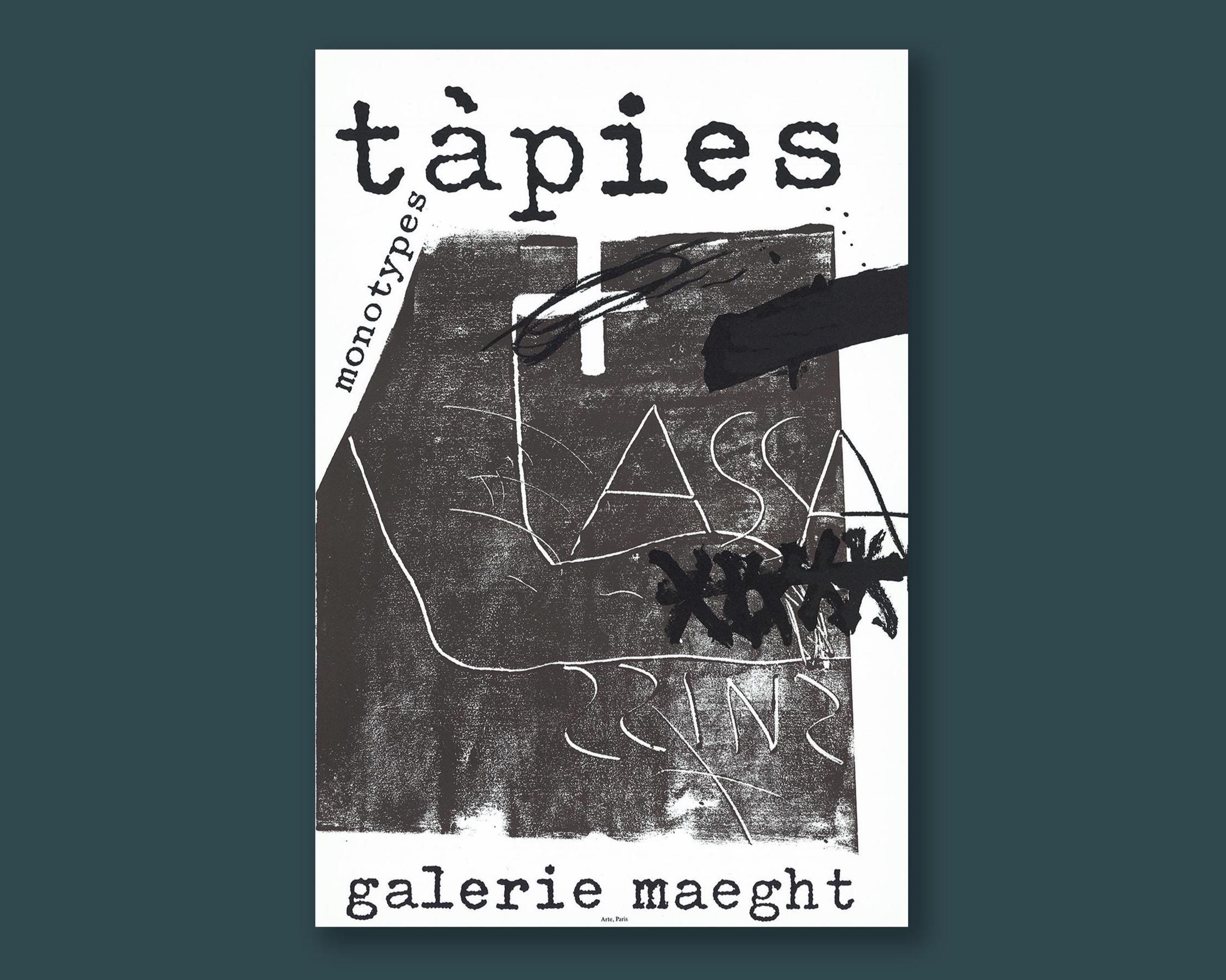 1974 – Antoni Tàpies – Original Exhibition Poster – Vintage Art