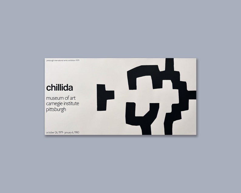 EDUARDO CHILLIDA, original screen print / art poster, 1979 image 1