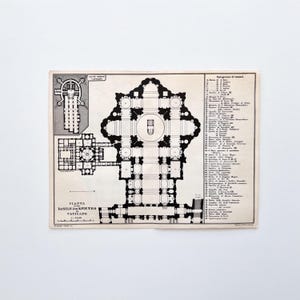 Vaticano Basilica di S. Pietro, Italien – 1926 Vintage Stadtplan – original Lithografie