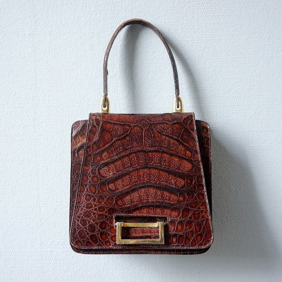 60s Quilted Leather Purse / 1960s Chanel Inspired Purse / The
