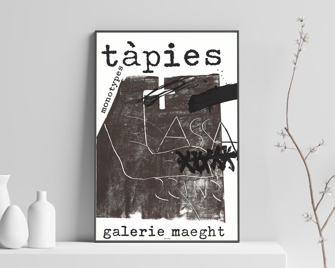 Antoni Tàpies オリジナルリトグラフ ギャラリー・マーグ 1974 – Antoni Tàpies – Original Exhibition Poster – Vintage Art