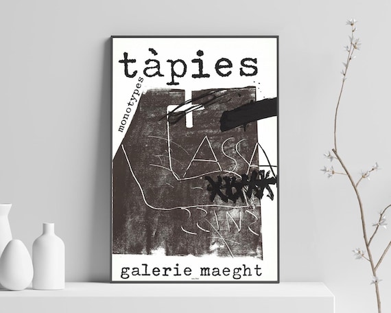 1974 – Antoni Tàpies – Original Exhibition Poster – Vintage Art