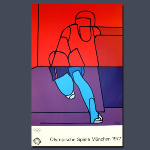 Olympic Games 1972 Munich / Original Art Poster by Adami