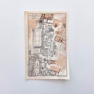 Foro Romano, Italia – Mappa d'epoca del 1926 – litografia originale