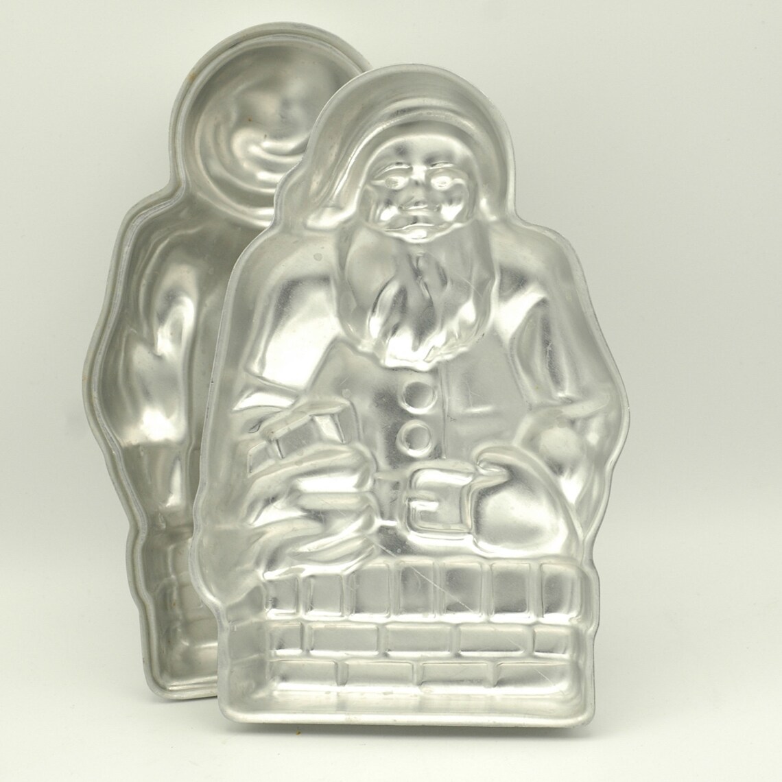 Vintage Santa Mold Christmas cake mold two piece mold Santa Etsy