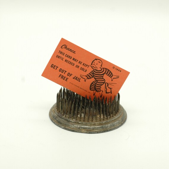 Vintage Monopoly Sortir De Prison Carte Gratuite Drole De Etsy