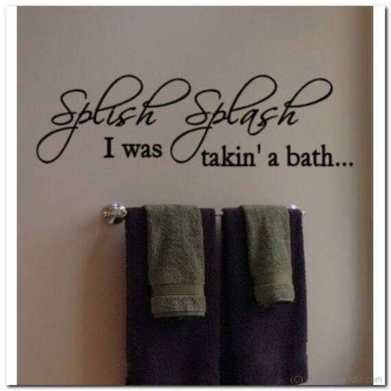 SPLISH SPLASH Vinyl Wall Lettering Words Decal Etsy