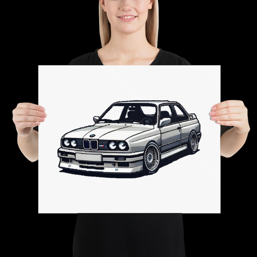 BMW M3 E30 Pixel Art Poster - Etsy