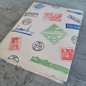 Álbum antiguo con sellos, sellos postales antiguos de la URSS, álbum para filatelia, coleccionismo de sellos postales de la URSS, filatelia de la Unión Soviética