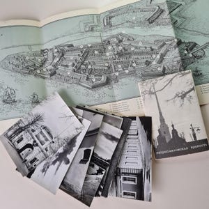 Peter-Paul-Festung Karte & Schwarz-Weiß-Fotos, Karte und Bilder mit Beschreibung der Peter-Paul-Festung, Bilder, Russland