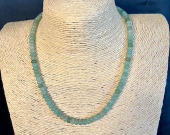Green Aventurine Abacus Necklace | Stainless Steel and Gemstone Jewelry