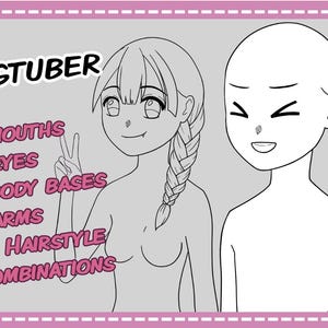 Pacchetto base PNGTUBER (base femminile e neutra)