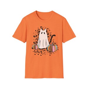 T shirt Halloween ghost women shirt pumpkin colorful shirt simple fall cat ghost shirt cheetah women shirt Halloween cute pumpkin shirt fall