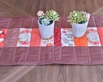 Quilted Fall Tablerunner, Pieced Tablerunner, Fall Decor, Thanksgiving Decor, Table topper