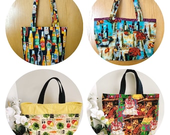 Tote Bags, Quilted Totes, Fabric Tote Bags, Beach Bags, Market Bags, Travel Bags