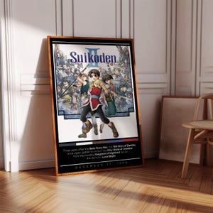 Suikoden 2 posterafdruk | Gamingposter | 3 kleuren | Gamingdecoratie | Videogameposter | Gamingcadeau | Videogameafdruk | Gamingcover