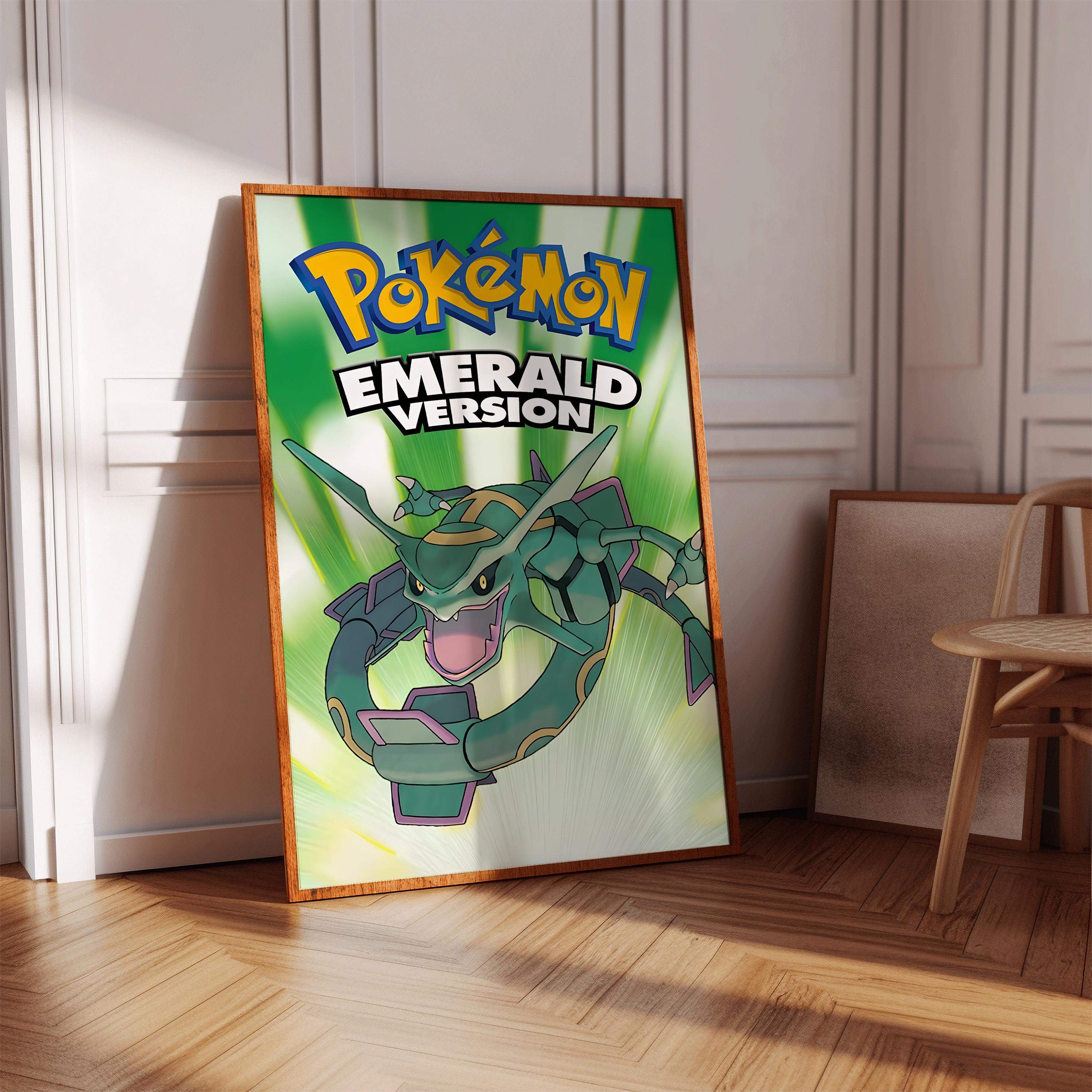 Pokemon Emerald Poster Print | Gaming Poster | Gaming Decor | Video Game Poster | Gaming Gift | Video Game Print, Gaming Cover, Gaming Print