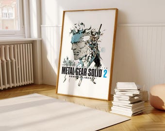 Metal Gear Solid 2 Poster Print | Gaming Poster | Gaming Decor