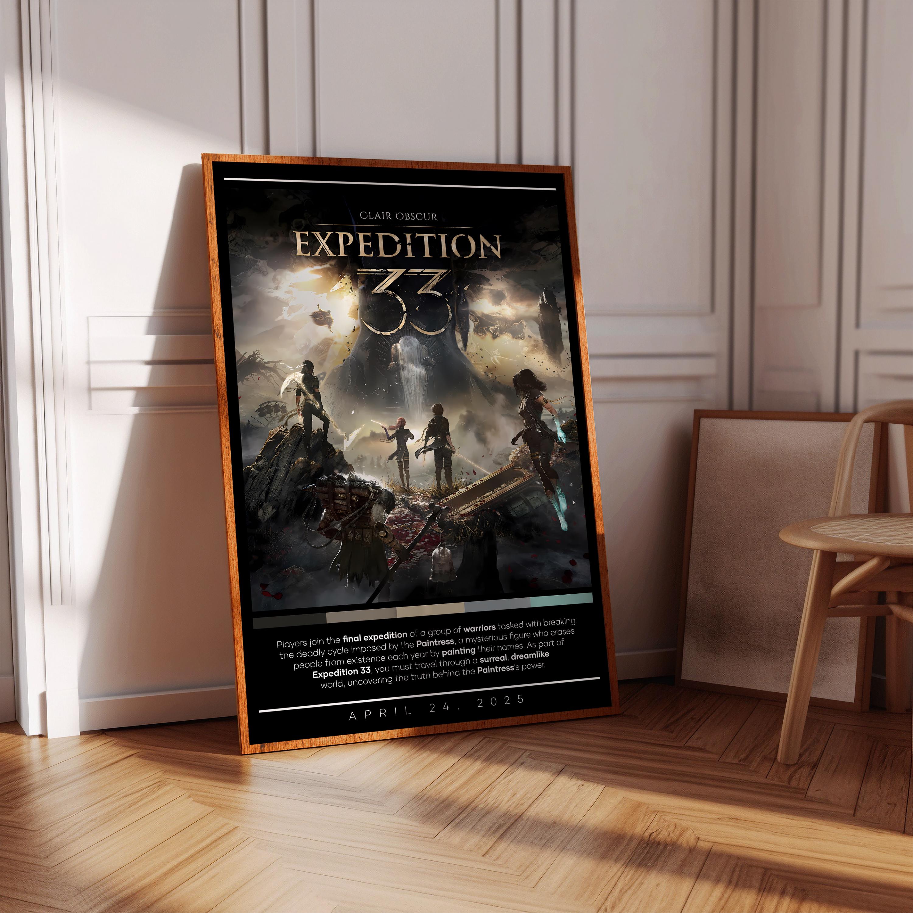 Clair Obscur Expedition 33 Poster Print | Gaming Poster | 3 Colors