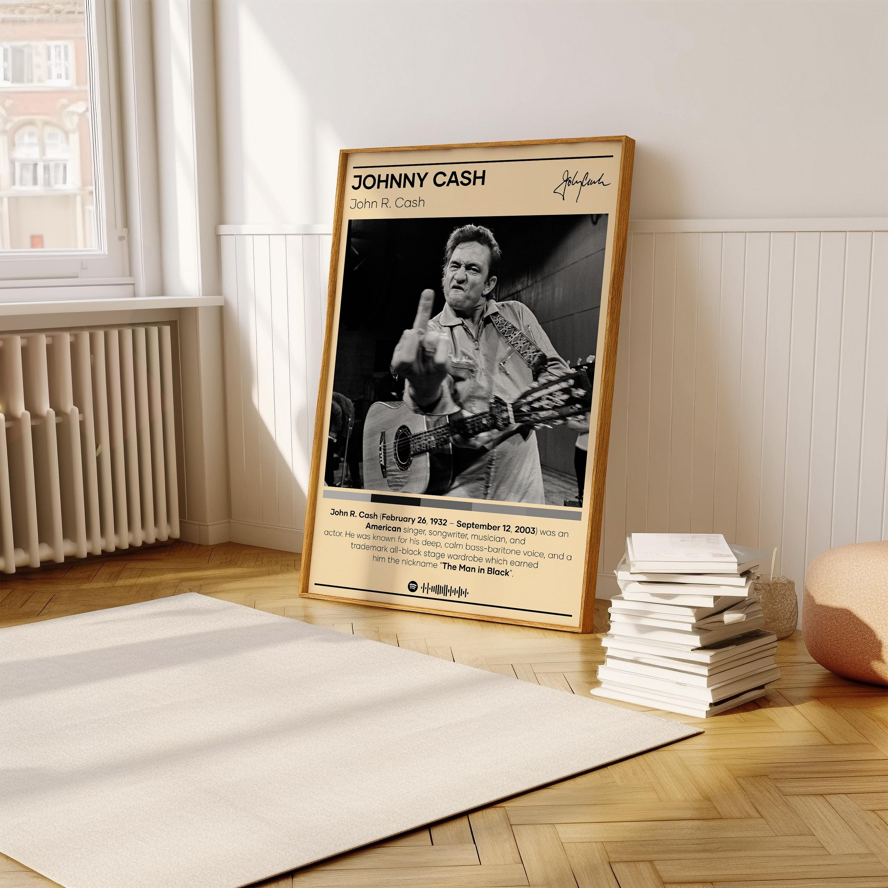 Johnny Cash Poster Print | Artist Poster | 3 Colors | Artist Decor ...