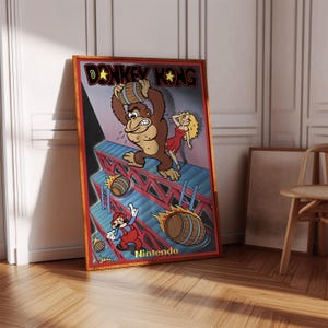 Donkey Kong Poster Print | Gaming Poster | Gaming Decor | Video Game Poster | Gaming Gift | Video Game Print | Gaming Cover | Gaming Print