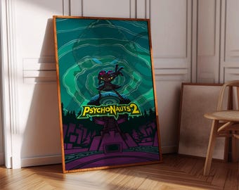 Psychonauts 2 Poster Druck | Gaming Poster | Spiele Dekor | Videospiel Poster | Gaming Geschenk | Videospiel Druck | Gaming Cover | Gaming-Print