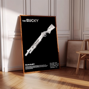 Valorant Bucky Poster Print | Gaming Poster | 3 Colors | Gaming Decor | Video Game Poster | Gaming Gift | Video Game Print | Gaming Cover