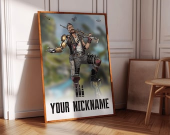 Apex Legends Fuse Poster Print | Gaming Poster | 3 Colors | Gaming Decor | Video Game Poster | Gaming Gift | Video Game Print | Gaming Cover