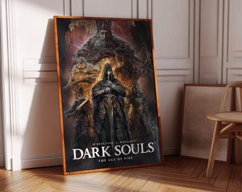 Dark Souls The Age of Fire Poster Print | Gaming Poster | Gaming Decor | Video Game Poster | Gaming Gift | Video Game Print | Gaming Cover