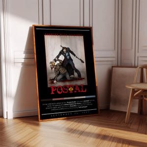 Postal Poster Print | Gaming Poster | 3 Colors | Gaming Decor | Video Game Poster | Gaming Gift | Video Game Print | Gaming Cover