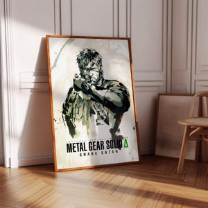 メタルギアソリッド2 雷電 スネーク ポスター メリル、スネーク、雷電 MGS 4 プレミアムポスター（ベクターデザイン