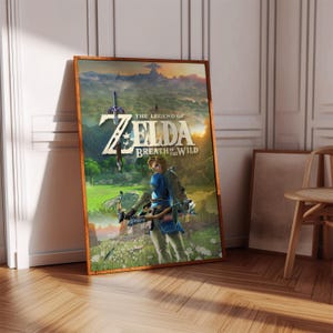The Legend of Zelda Breath of the Wild Poster Print | Gaming Poster | Gaming Decor | Video Game Poster | Gaming Gift | Video Game Print