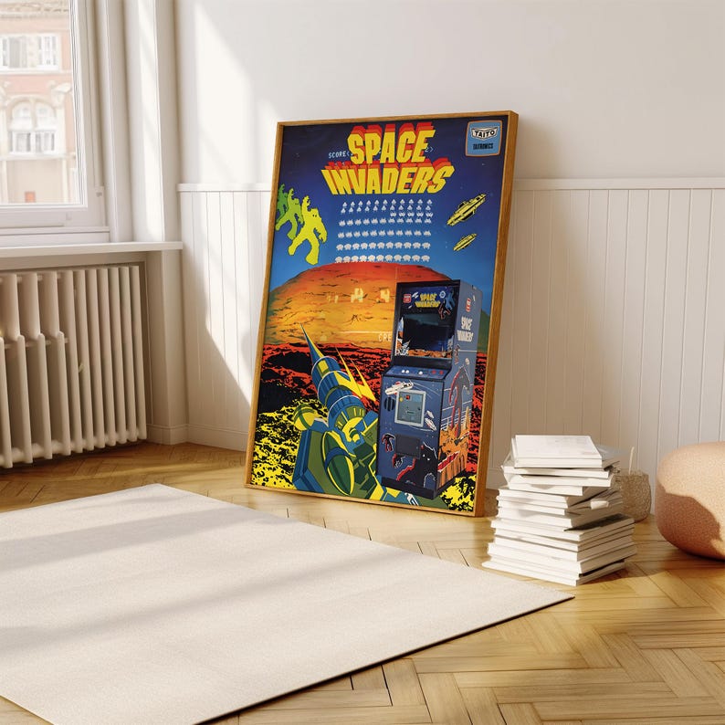 Space Invaders Poster Print | Gaming Poster | Gaming Decor | Video Game ...