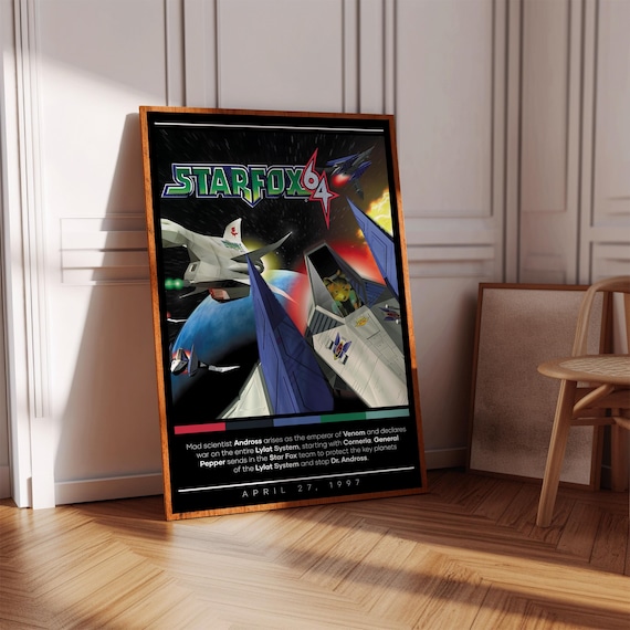Star Fox 64 Poster Print | Gaming Poster | 3 Colors | Gaming Decor