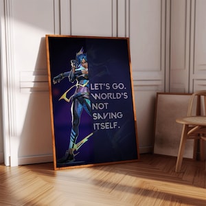 Valorant Neon Poster Print | Gaming Poster | 3 Colors | Gaming Decor | Video Game Poster | Gaming Gift | Video Game Print | Gaming Cover