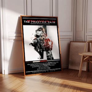 Metal Gear Solid 5 Poster Print | Gaming Poster | 3 Colors | Gaming Decor | Video Game Poster | Gaming Gift | Video Game Print, Gaming Cover